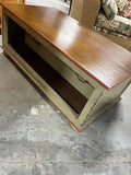 Sturdy Two Tone Coffee Table with Large Drawer