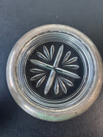 6-Piece F.B. Rogers Sterling Silver & Pressed Glass Coasters