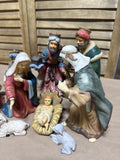 9 Piece Porcelain Nativity Scene