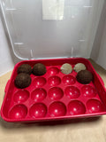 Sterilite Ornament Red Storage Case Holds 20 — With A Few Ornaments