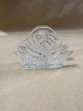 Czec Hoslovakia Glass Fan Napkin Holder