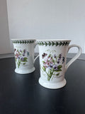 Pair of Portmeirion Garden Botanic Sweet Pea Flared Coffee Mugs