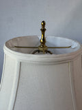 Brass Floral Etched Tea Canister Style Lamp (WORKS)
