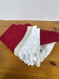 Red Canvas Ruffled Tree Skirt With Tags