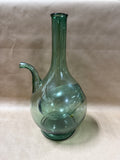 Italian Green Blown Glass Ice Chiller Decanter (B)