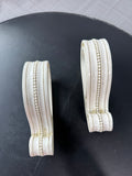 Pair of Shabby Chic Decorative Curtain Rod Holders or Wall Brackets