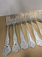 Lot Of 8 Wallace Queens Stainless Steel 18/10 Dinner Forks // 2 Sets Available // *** PRICED INDIVIDUALLY***