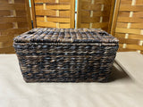 Dark Tone Lidded Woven Basket, 2 Available, PRICED INDIVIDUALLY, $20 EACH