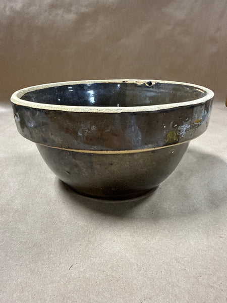 (C) Small Earth Tone Stoneware Pottery Bowl
