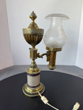 Antique Brass Argand Electric Converted Oil Lamp AS IS (READ DESCRIPTION CAREFULLY) (B)