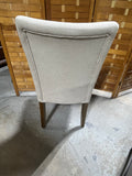 Single Dining Chair, Linen color fabric