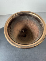 Bronze Metallic Pottery Planter with Saucer