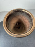 Bronze Metallic Pottery Planter with Saucer