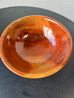 Artist Signed Cherry Burl Wooden Bowl