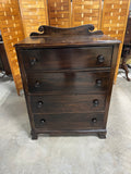 Vintage Dark Wood Tone Dresser