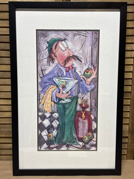 Martini Monieur by Joanna; Signed Print