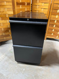 B- Black Metal 2 Drawer File Cabinet on Casters, No key, 2 Available, PRICED INDIVIDUALLY, $45