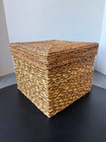 Square Woven Lidded Storage Box