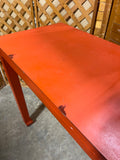 Orange Painted Console Table
