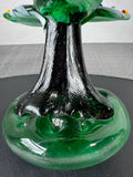 Signed J. Svoboda Karlov Czech Blown Art Glass Christmas Tree Sculpture
