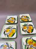 Jerywil Peaches Coasters With Case — Set Of 8