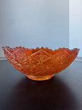 (E) Imperial Glass Vintage Marigold Carnival Glass Hattie Bowl