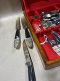Siam Buddhist Flatware With Case- 33 Pieces (A)