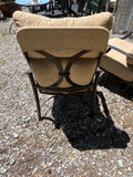 3 pc. Patio Set with Cushions by Tropitone: 2 Chairs and Ottoman, lightweight aluminum