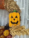 Halloween Faux Floral Straw Wreath