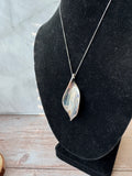 Leaf Pendant Silver Tone Necklace