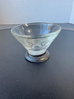 Glass Dessert Bowl with Sterling Silver Pedestal