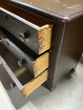 Brown Painted 3 Drawer Nightstand