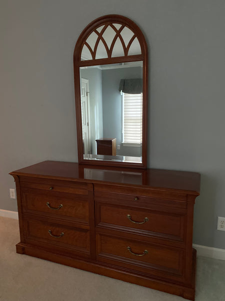 Ethan Allen Triple Dresser with Mirror