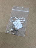 Sterling Pearl Screw On Earrings