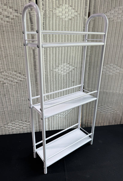 White Metal 3-Tier Utility Shelf