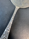 Stieff Repousse Floral Embossed Sterling Silver Hot Cake Server