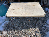 Patio Side Table with 2 Piece Granite Top