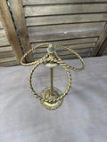 Metal Gold Rope Three Ring Towel Holder
