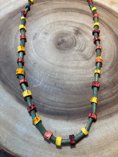 Green, Orange & Yellow Necklace