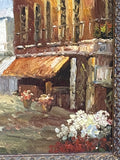 Original Impressionistic Painting of Marketplace; Signed