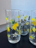 7-Piece Lemons & Bumblebees Glass Tumblers