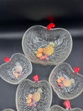 Set Of 6 Apple Shaped Fruit Serving Bowl With Small Bowls