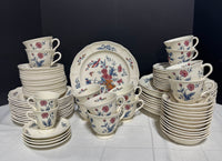 (A) 75-Piece Wedgwood Williamsburg Potpourri China Set