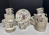 (A) 75-Piece Wedgwood Williamsburg Potpourri China Set