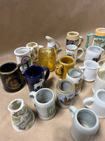 (A) 22 Piece Mini Stein Souvenir Glasses