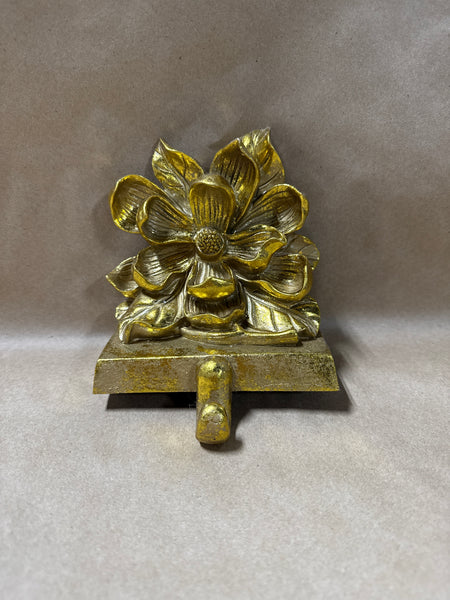 Gold Magnolia Stocking Holder
