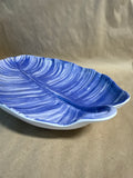 Blue Leaf Melamine Serving Platter