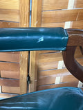 Ethan Allen Green Leather Office Chair (B)
