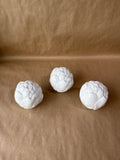 3 Piece White Ceramic Artichoke Decor Pieces