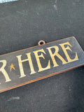 Angels Gather Here Folk Style Wooden Sign